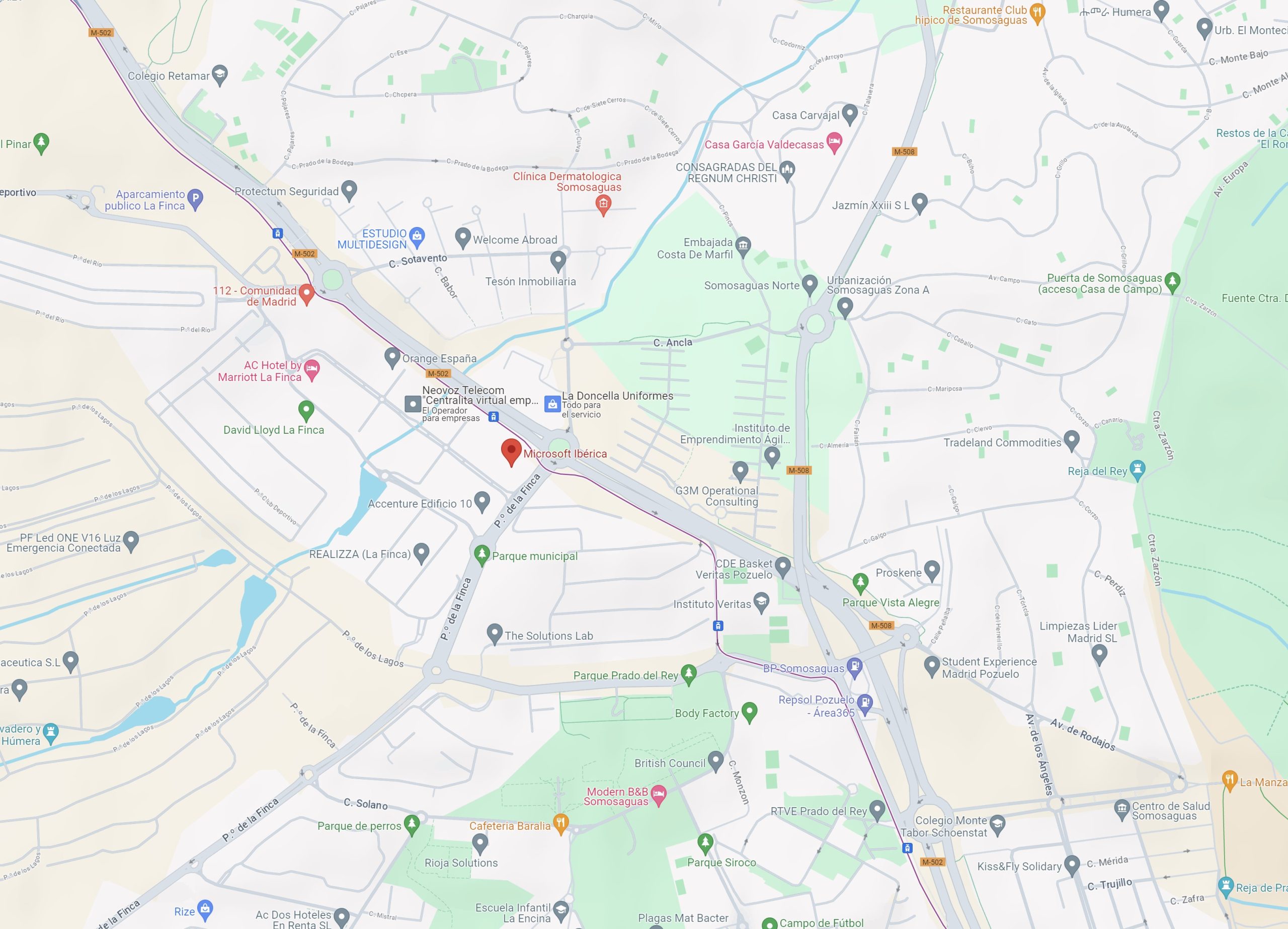 Mapa Microsoft Ibérica